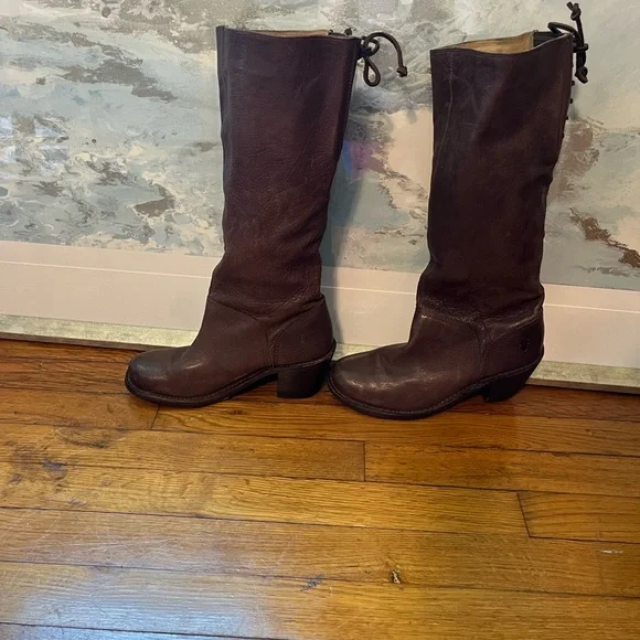 Frye Carmen Tall Leather Boots - Picture 3 of 7
